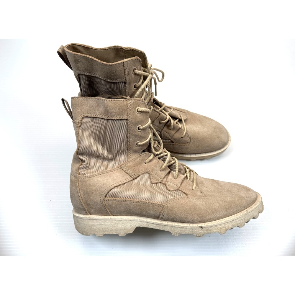 SOREL Caribou OTM Waterproof Boots Women 11 EUC Lace up Combat Suede Ankle Beige